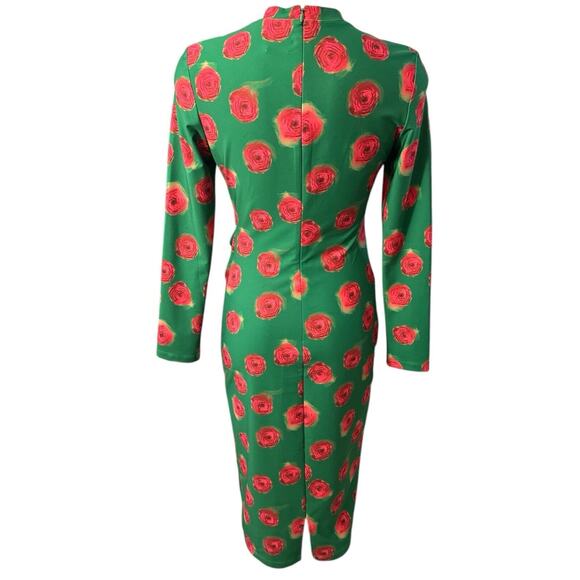 Jonathan Cohen Dress Floral With Side Twist, Abstract Ranunculus Size S - Picture 3 of 8
